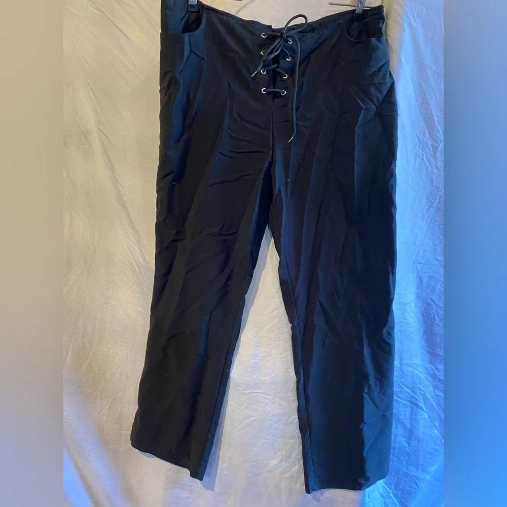 Vintage 90s Fashion Bug lace up bootcut pants size 16 - Picture 1 of 6